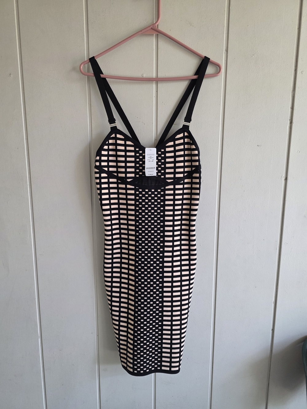 BeBe Bodycon Mini Dress Geometric Medium New With Tags Geometric Romantic